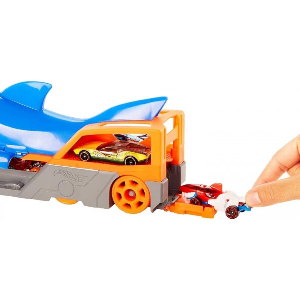 Фото - Далекобійники Hot Wheels Вантажівка-транспортер «акули пащу» (GVG36)