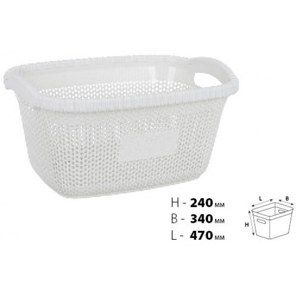 Фото - Кошик для білизни VIOLET HOUSE 1003 Віолетта White 28 л