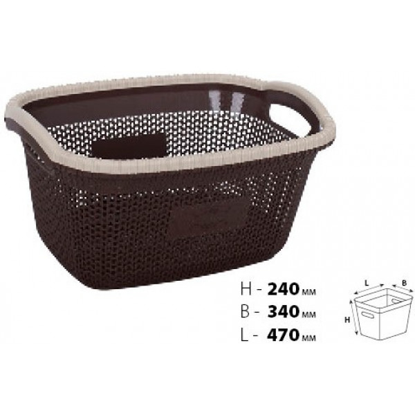 Фото - Кошик для білизни VIOLET HOUSE 1003 Віолетта Coffee 28 л
