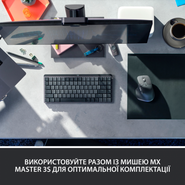 Фото - Клавиатура беспроводная Logitech MX Mechanical Mini Graphite (920-010780)