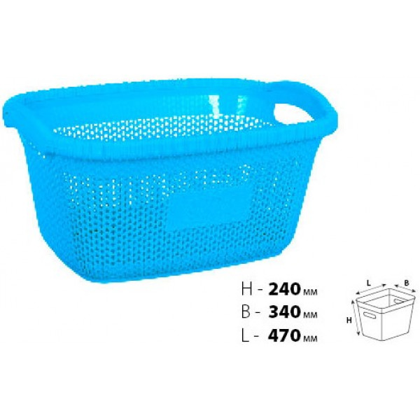 Фото - Кошик для білизни VIOLET HOUSE 1003 Віолетта Blue б/кр. 28 л