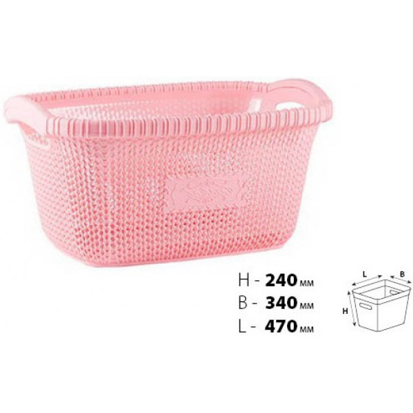 Фото - Кошик для білизни VIOLET HOUSE 1003 Віолетта Pink б/кр. 28 л