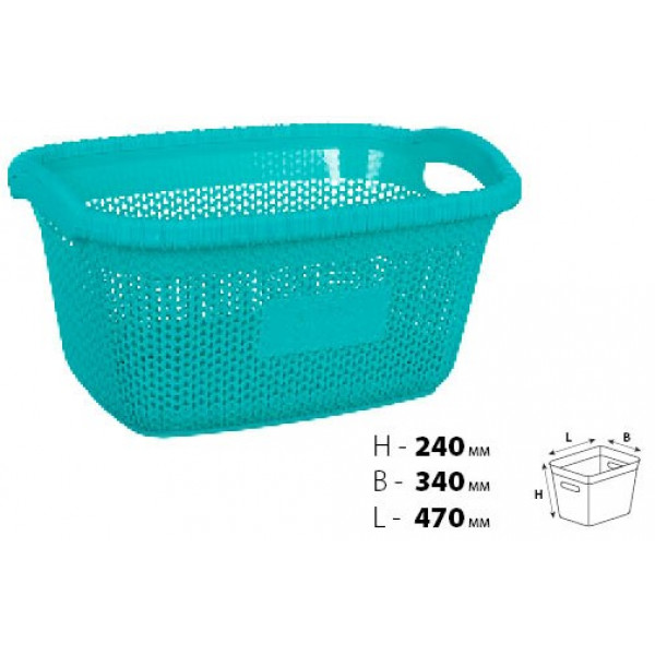 Фото - Кошик для білизни VIOLET HOUSE 1003 Віолетта Soft Mint б/кр. 28 л