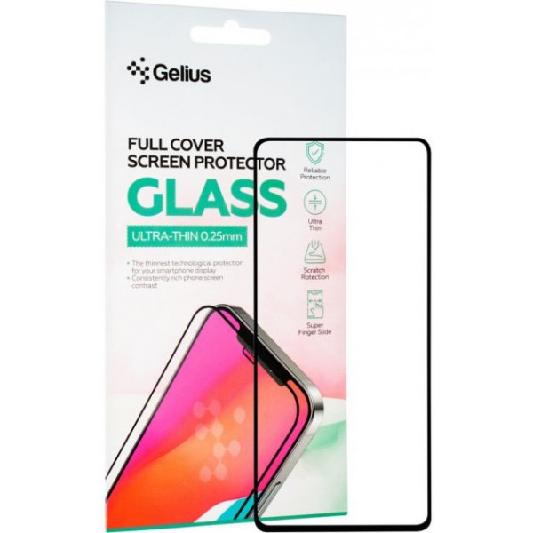 Фото - Захисне скло для смартфону Gelius Full Cover Ultra-Thin 0.25mm for Xiaomi Redmi Note 10 Lite Black (89789)