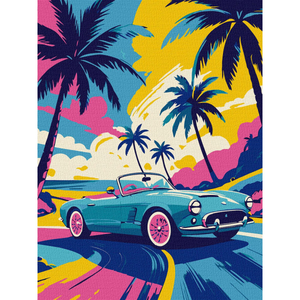 Фото - Картина за номерами Ideyka "Неоновий драйв" 30х40 см (KHO2776)