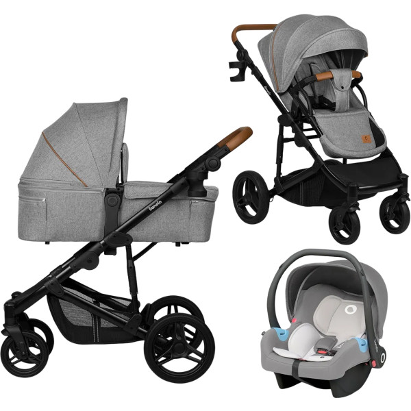 Фото - Коляска універсальна 3 в 1 Lionelo Mari Tour Grey Stone