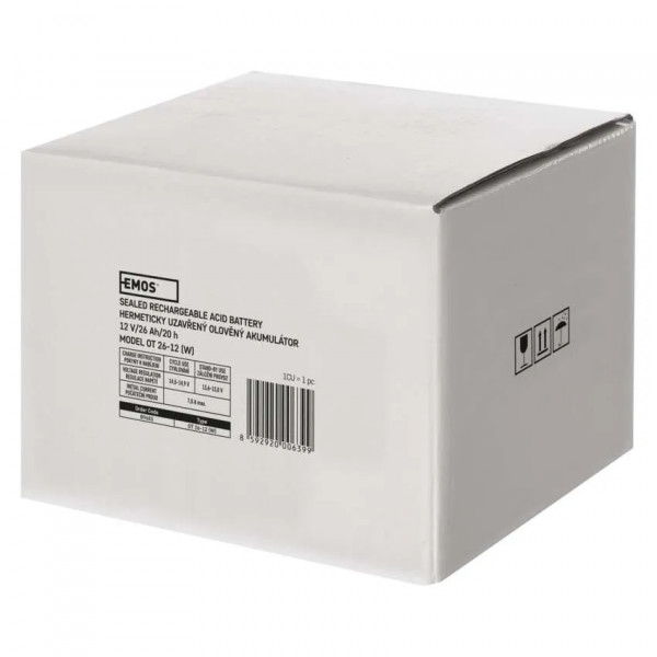 Фото - Аккумулятор для ДБЖ EMOS B9684, 12V, 40Ah, AGM, M6