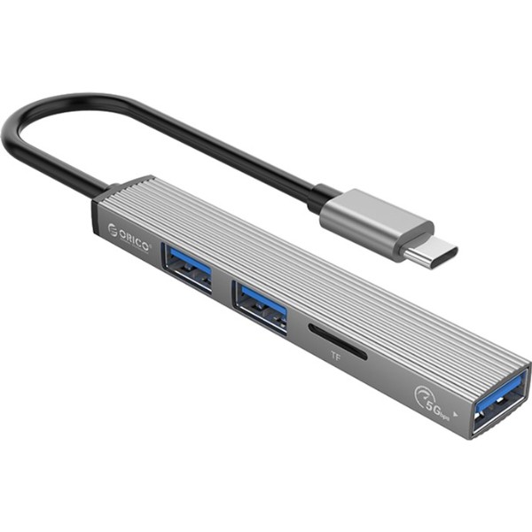 Фото - Хаб USB Orico Type-C USB3.0 2xUSB 2.0 TF (AH-12F-GY-BP)