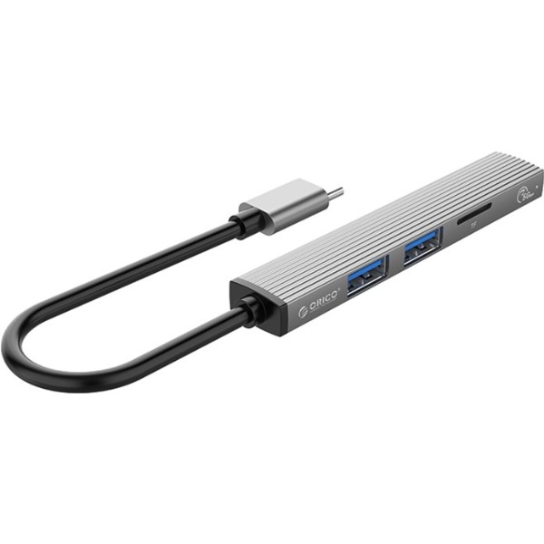 Фото - Хаб USB Orico Type-C USB3.0 2xUSB 2.0 TF (AH-12F-GY-BP)