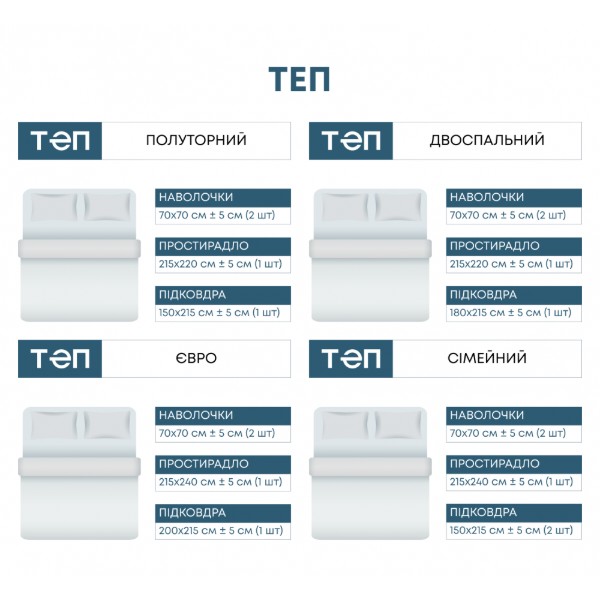 Фото - Комплект постільної білизни ТЕП Благородний Сапфір (2-00882_27301)