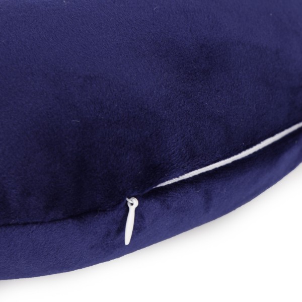 Фото - Подушка дорожня MirSon №8751 Velvet Line 28-0006 Navy blue 50% Memory (2200006348368)