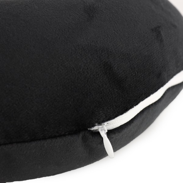 Фото - Подушка дорожня MirSon №8779 Velvet Line 28-0007 Black 100% Memory (2200006348641)