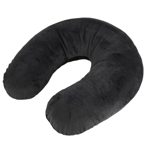 Фото - Подушка дорожня MirSon №8779 Velvet Line 28-0007 Black 100% Memory (2200006348641)