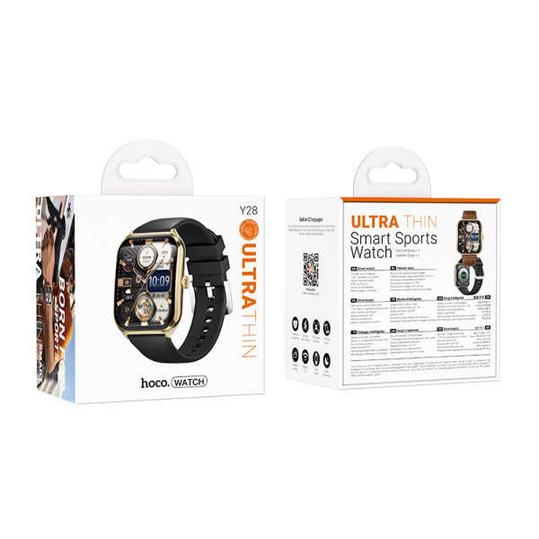 Фото - Смарт-годинник HOCO Y28 AMOLED Smart sports watch (call version) Gold (6942007648493)