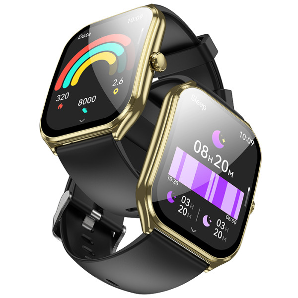Фото - Смарт-годинник HOCO Y28 AMOLED Smart sports watch (call version) Gold (6942007648493)