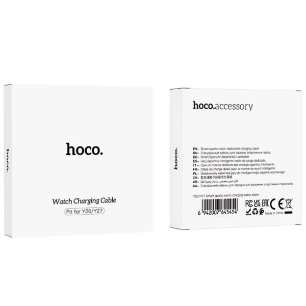 Фото - Бездротовий зарядний пристрій HOCO Y26/Y27 Smart sports watch charging cable Black (6942007645454)