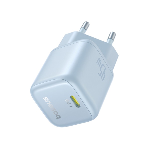 Фото - Сетевое зарядное устройство Baseus PicoGo GaN Fast Charger 1C 45W EU Galaxy Blue (P10176800313-00)