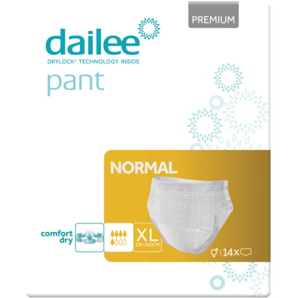 Фото - Одноразові підгузки-трусики Dailee для дорослих Normal Extra Large, 14 шт. (8595611625657)