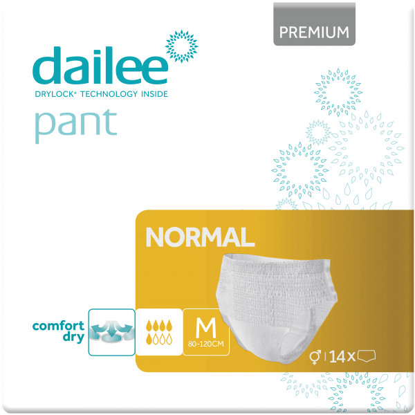 Фото - Одноразові підгузки-трусики Dailee Pant Premium для дорослих Normal Medium, 14 шт. (144.12.009)
