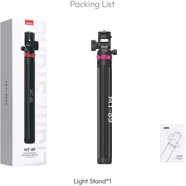 Фото - Штатив Ulanzi MT-89 Quick-Release Light Stand with Cold Shoe Mount  (T082  MT-89)