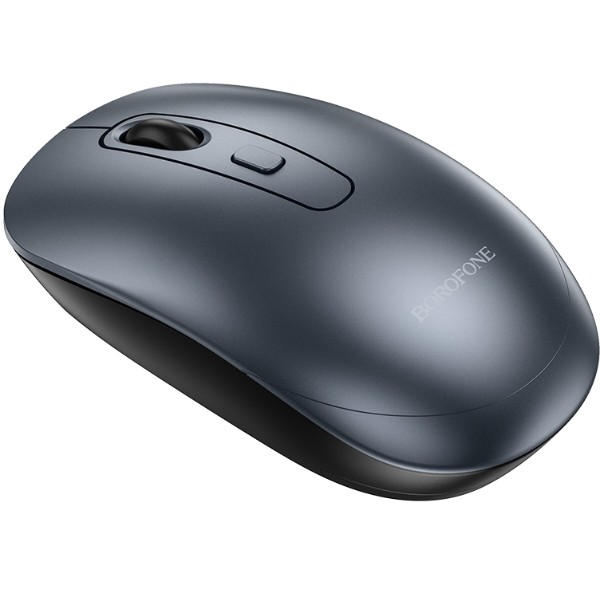 Фото - Мышь беспроводная BOROFONE BG13 Winner 2.4G business wireless mouse Black Metal Gray (6941991109997)