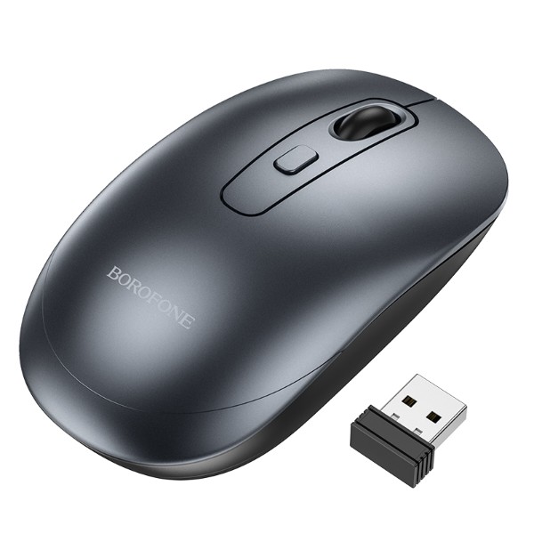Фото - Мышь беспроводная BOROFONE BG13 Winner 2.4G business wireless mouse Black Metal Gray (6941991109997)