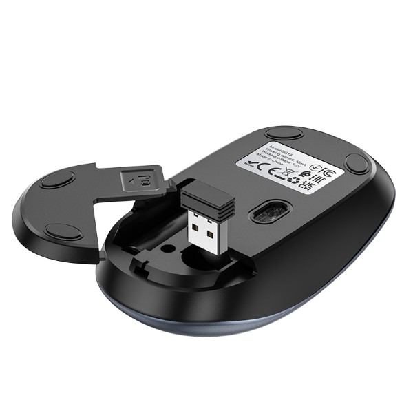 Фото - Мышь беспроводная BOROFONE BG13 Winner 2.4G business wireless mouse Black Metal Gray (6941991109997)