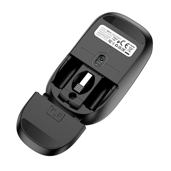 Фото - Мышь беспроводная BOROFONE BG14 Planet 2.4G business wireless mouse Black (6941991113376)