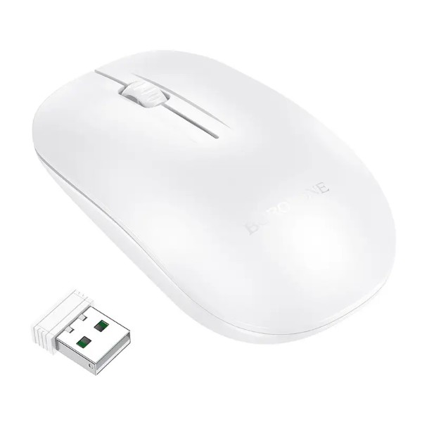 Фото - Мышь беспроводная BOROFONE BG14 Planet 2.4G business wireless mouse White (6941991113383)