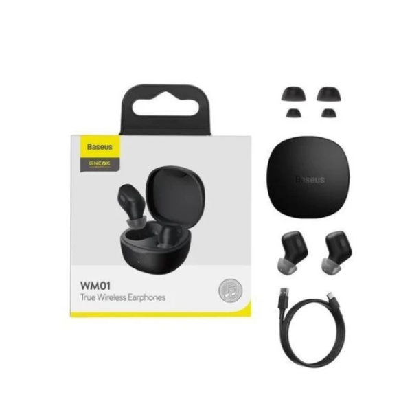 Фото - Навушники вкладиші бездротові TWS Baseus Bowie WM01 True Wireless Earphones Black (NGTW370001)