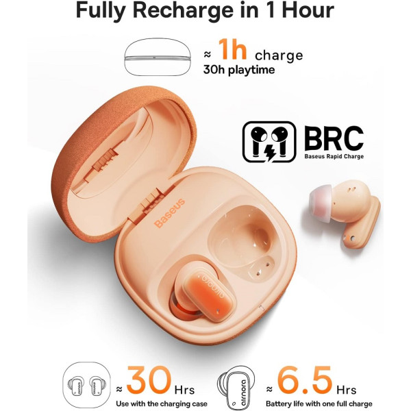 Фото - Навушники вкладиші бездротові TWS Baseus AirNora 2 True Wireless Earphones Gradient Orange (NGTW320207)