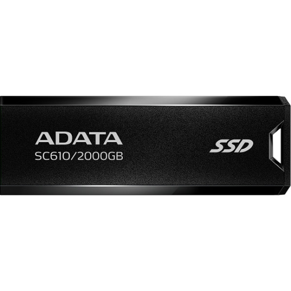 Фото - SSD-накопитель внешний ADATA SC610 2TB USB 3.2 550/500Mb/s Black (SC610-2000G-CBK/RD)