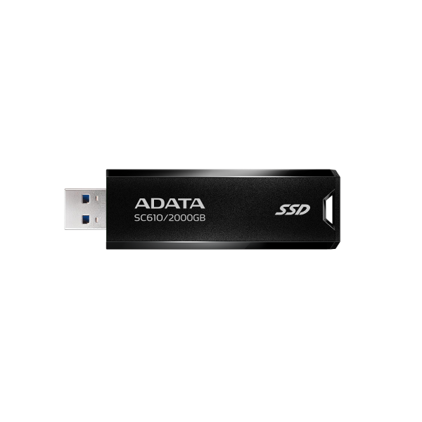 Фото - SSD-накопитель внешний ADATA SC610 2TB USB 3.2 550/500Mb/s Black (SC610-2000G-CBK/RD)