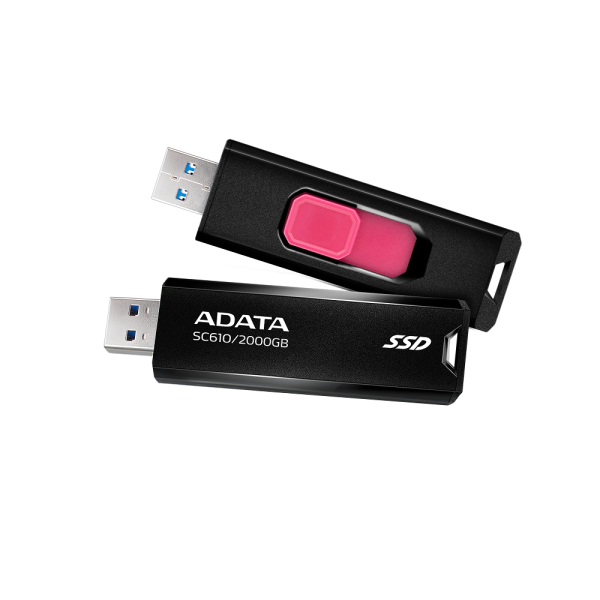 Фото - SSD-накопитель внешний ADATA SC610 2TB USB 3.2 550/500Mb/s Black (SC610-2000G-CBK/RD)