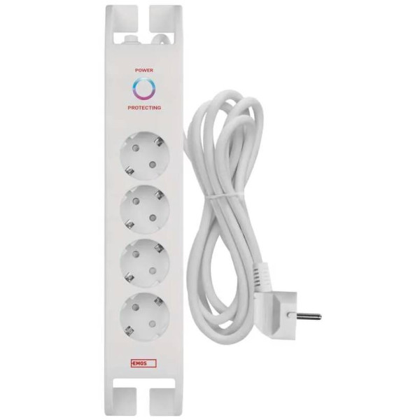 Фото - Мережевий фільтр EMOS P54212, 4 розетки, 2м. 16A 3680Вт білий Фото - Мережевий фільтр EMOS P54212, 4 розетки, 2м. 16A 3680Вт білий