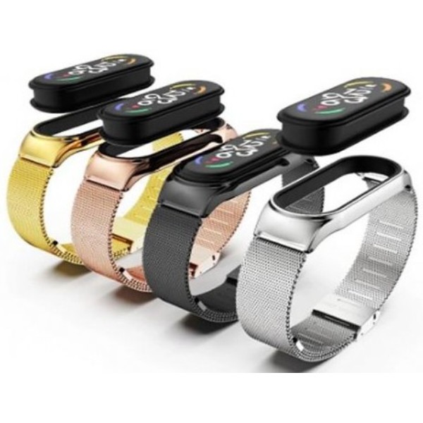 Фото - Ремінець для фітнес-браслету BeCover Metal for Xiaomi Mi Smart Band 7 Gold (707495)