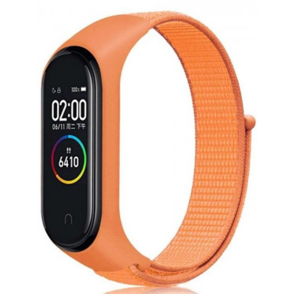 Фото - Ремінець для фітнес-браслету BeCover Nylon Style for Xiaomi Mi Smart Band 7 Orange (707665)
