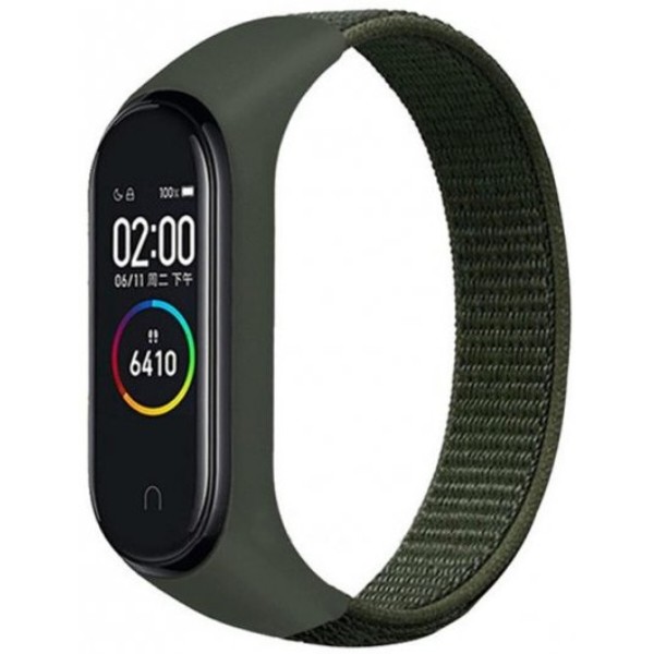 Фото - Ремінець для фітнес-браслету BeCover Nylon Style for Xiaomi Mi Smart Band 7 Khaki (707661)