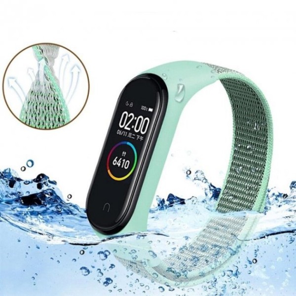 Фото - Ремінець для фітнес-браслету BeCover Nylon Style for Xiaomi Mi Smart Band 7 Black-Red (707656)