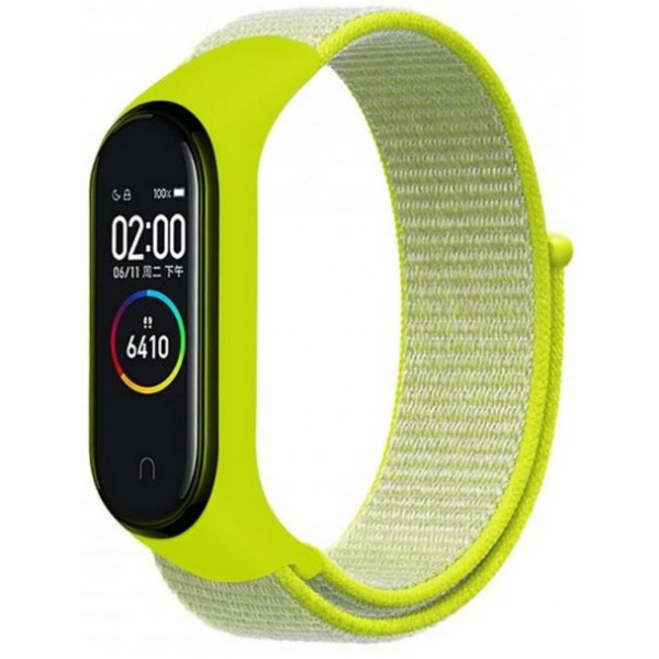 Фото - Ремінець для фітнес-браслету BeCover Nylon Style for Xiaomi Mi Smart Band 7 Lime (707662)