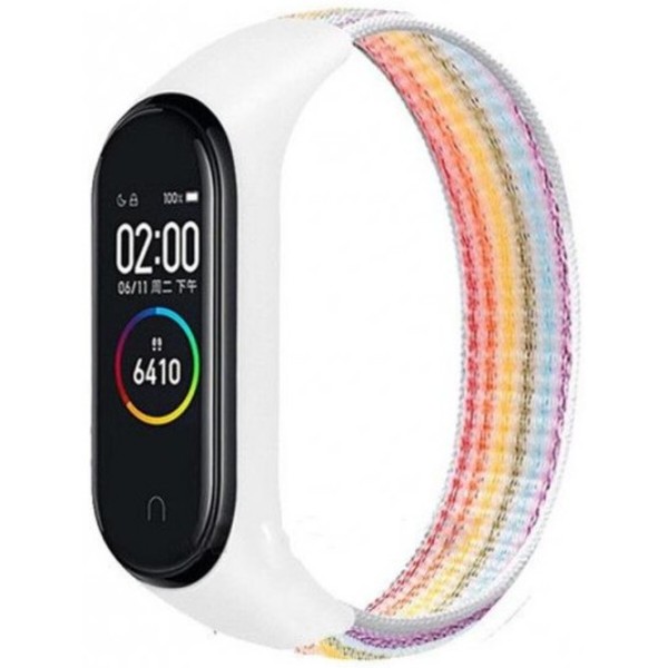 Фото - Ремінець для фітнес-браслету BeCover Nylon Style for Xiaomi Mi Smart Band 7 Rainbow (707668)
