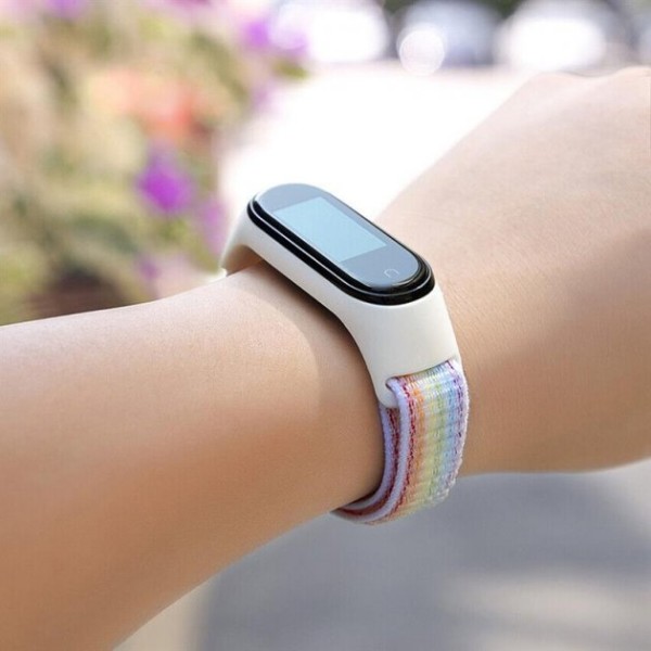 Фото - Ремінець для фітнес-браслету BeCover Nylon Style for Xiaomi Mi Smart Band 7 Rainbow (707668)