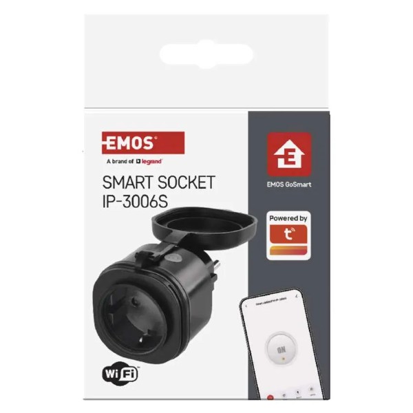 Фото - Розумна розетка EMOS вологозахищена WIFI P5532 GoSmart, IP44