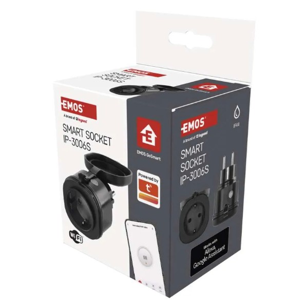 Фото - Розумна розетка EMOS вологозахищена WIFI P5532 GoSmart, IP44