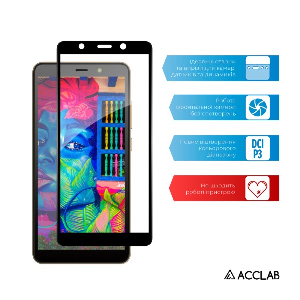 Фото - Захисне скло для смартфону ACCLAB Full Glue for Tecno Pop 3 Black (1283126518362)