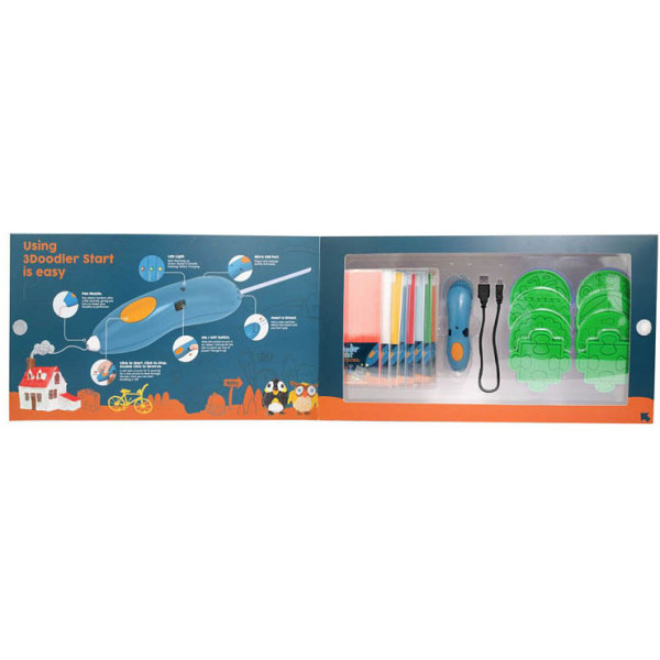 Фото - 3D-ручка 3Doodler Start  МЕГАКРЕАТИВ (192 стрижня, 8 шаблонів)