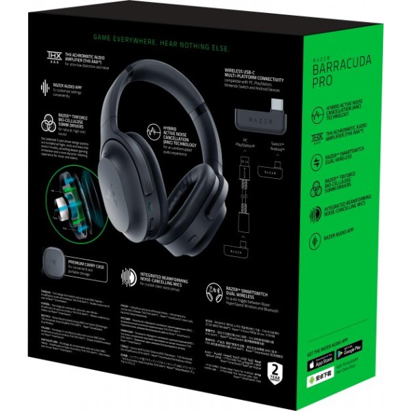 Фото - Гарнітура бездротова ігрова Razer Barracuda Pro (RZ04-03780100-R3M1)