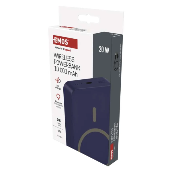 Фото - Батарея мобильная EMOS B0551BL WI1046 20W/10000mAh, синий, PD20W
