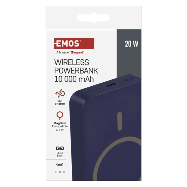 Фото - Батарея мобильная EMOS B0551BL WI1046 20W/10000mAh, синий, PD20W