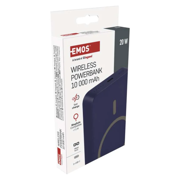 Фото - Батарея мобильная EMOS B0551BL WI1046 20W/10000mAh, синий, PD20W